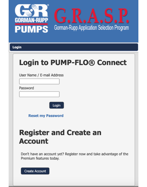 G.R.A.S.P Pump Selector